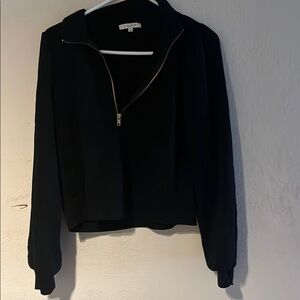 Z Supply Black Zip-Up Jacket